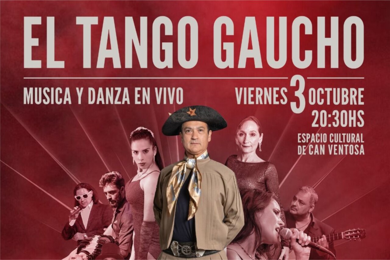 Cartel del espectáculo El Tango Gaucho en Can Ventosa, Ibiza.