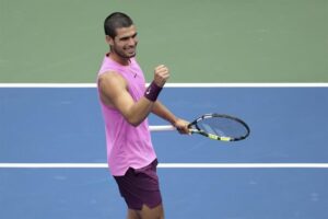 El tenista espa&ntilde;ol Carlos Alcaraz en el Abierto de Estados Unidos