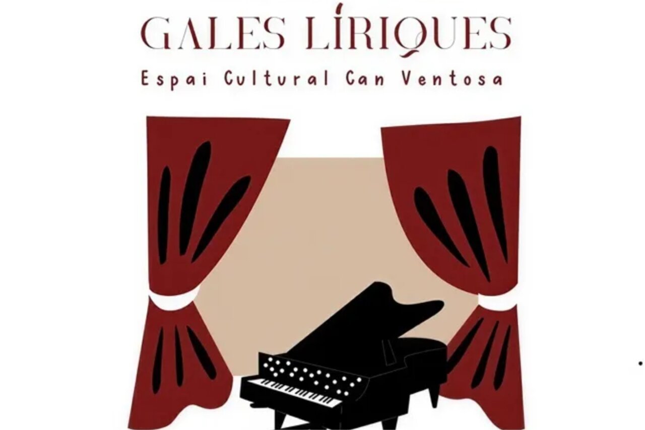 Cartel de las Galas Líricas en Can Ventosa con un piano