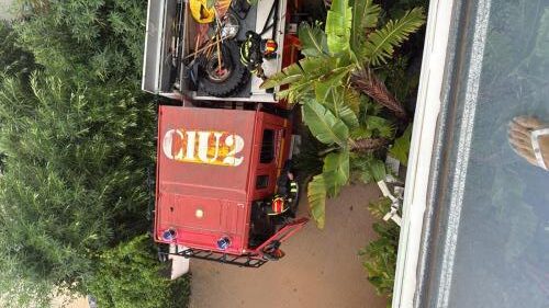 La UME acudió a una zona inundada en Ibiza tras fuertes lluvias