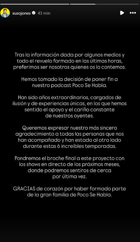 El pódcast 'Poco se habla' llega a su fin