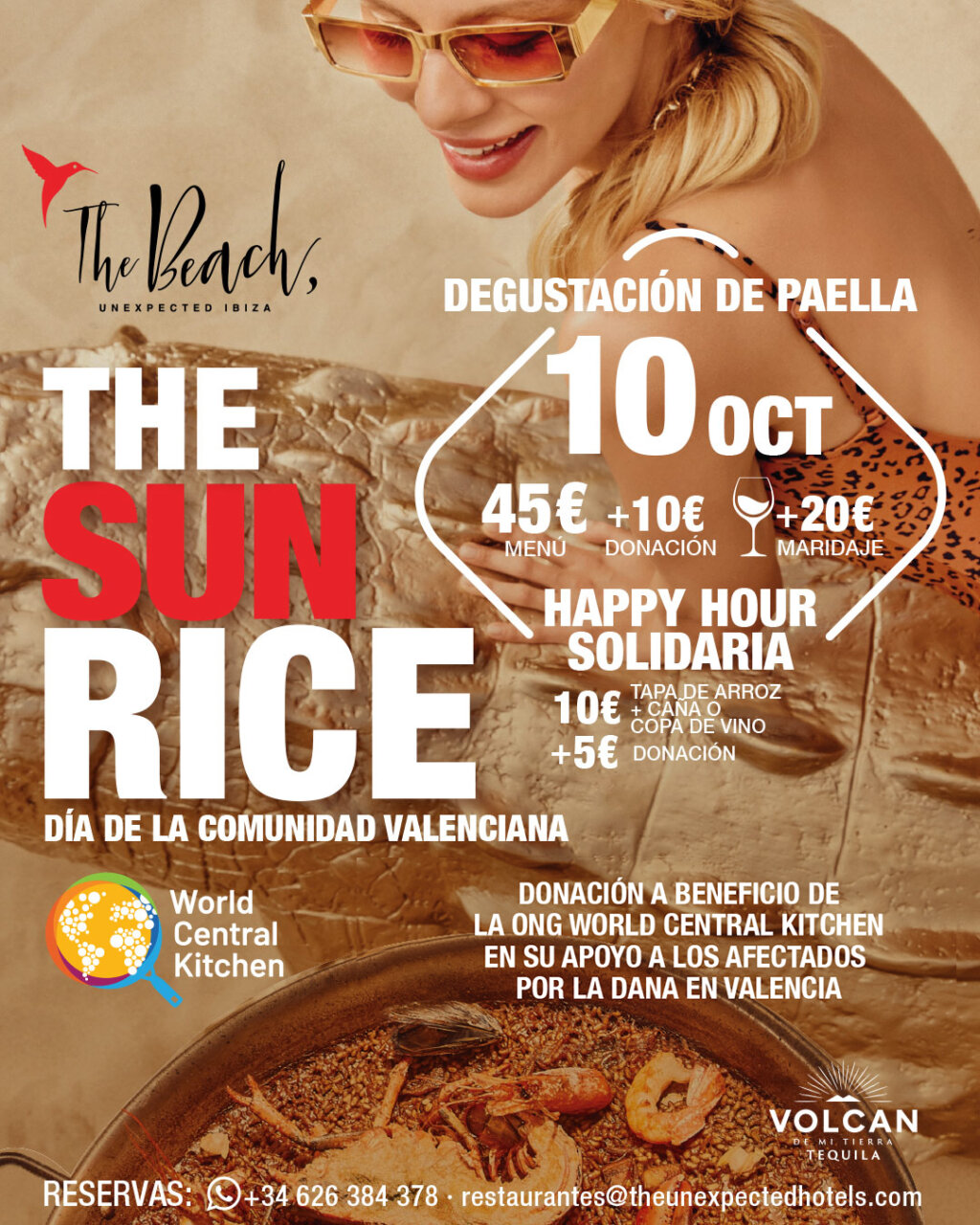 Evento gastronómico The Sunrice en Ibiza con paella y donaciones