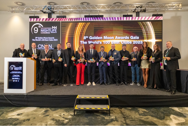 Imagen de los premiados de la última edición presencial de los Golden Moon Awards celebrada en Barcelona. Archivo