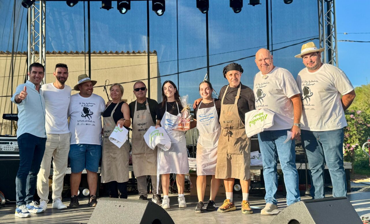 Ganadores del segundo puesto de Fira Gastronòmica del Calamar. Archivo