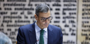 Pedro S&aacute;nchez, durante su comparecencia en el Senado ante la comisi&oacute;n de investigaci&oacute;n del caso Koldo