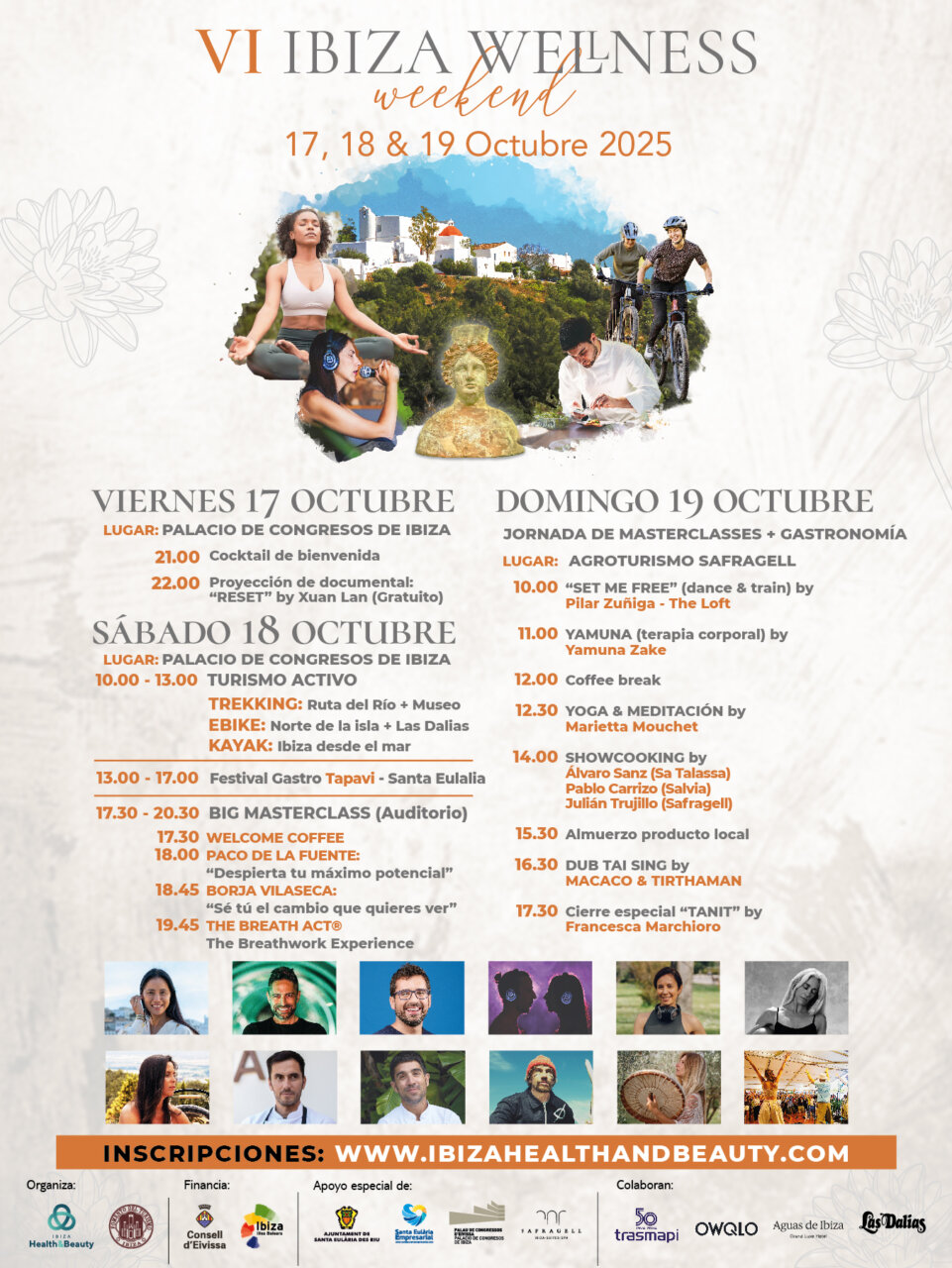Programa del VI Ibiza Wellness Weekend con actividades de bienestar y gastronomía