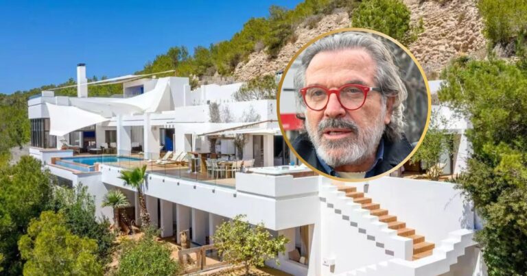 Vista de la mansión de Pepe Navarro en Ibiza tras la tormenta