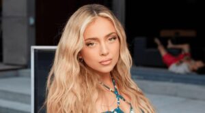 Ana Mena durante su aparición en El Hormiguero presentando su nuevo single.