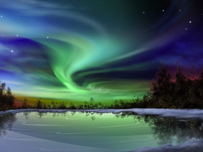 Auroras boreales iluminando el cielo nocturno en España