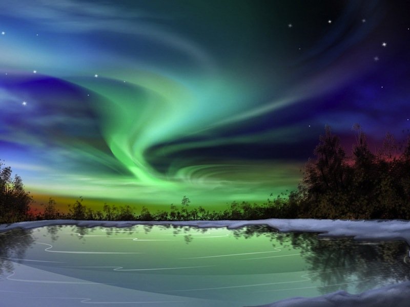 Auroras boreales iluminando el cielo nocturno en España