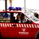 Vehículo de bomberos de Ibiza en intervención tras el temporal