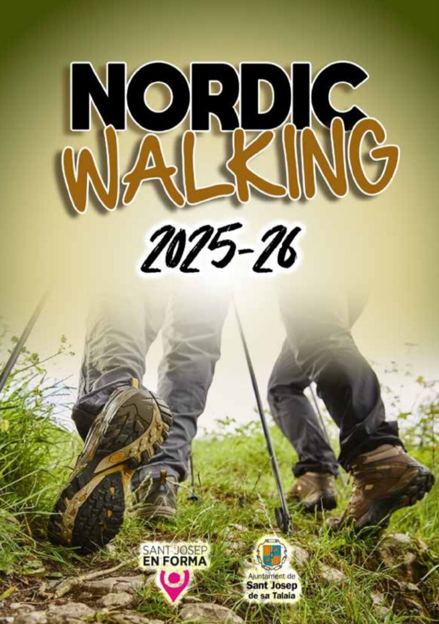 Cartel del calendario de Nordic Walking 2025-2026 en Sant Josep