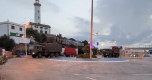 Refuerzos de la UME desplazados desde Zaragoza y Madrid llegando a Ibiza el domingo.