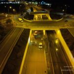 Vista de la carretera EI-800 hacia el aeropuerto de Ibiza tras inundaciones.