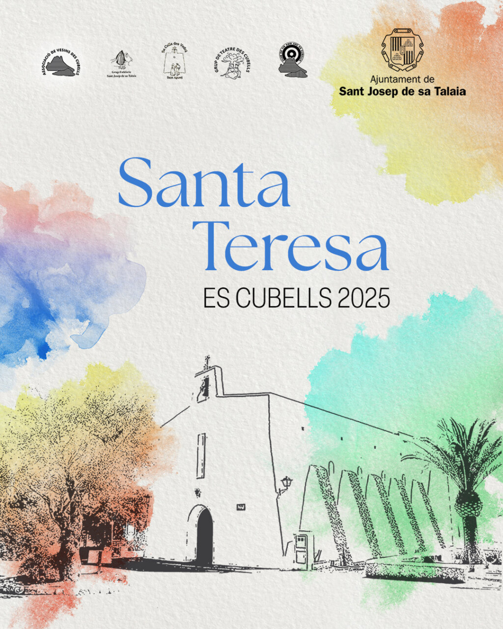 Cartel de la festividad de Santa Teresa en Es Cubells