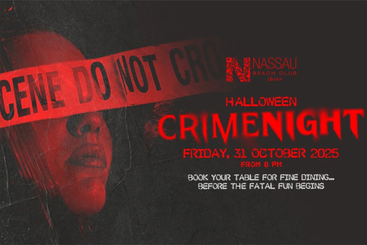 Cartel del evento Halloween Crimenight en Nassau Beach Club
