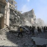 Imagen de archivo de escombros tras bombardeos israelíes en Gaza