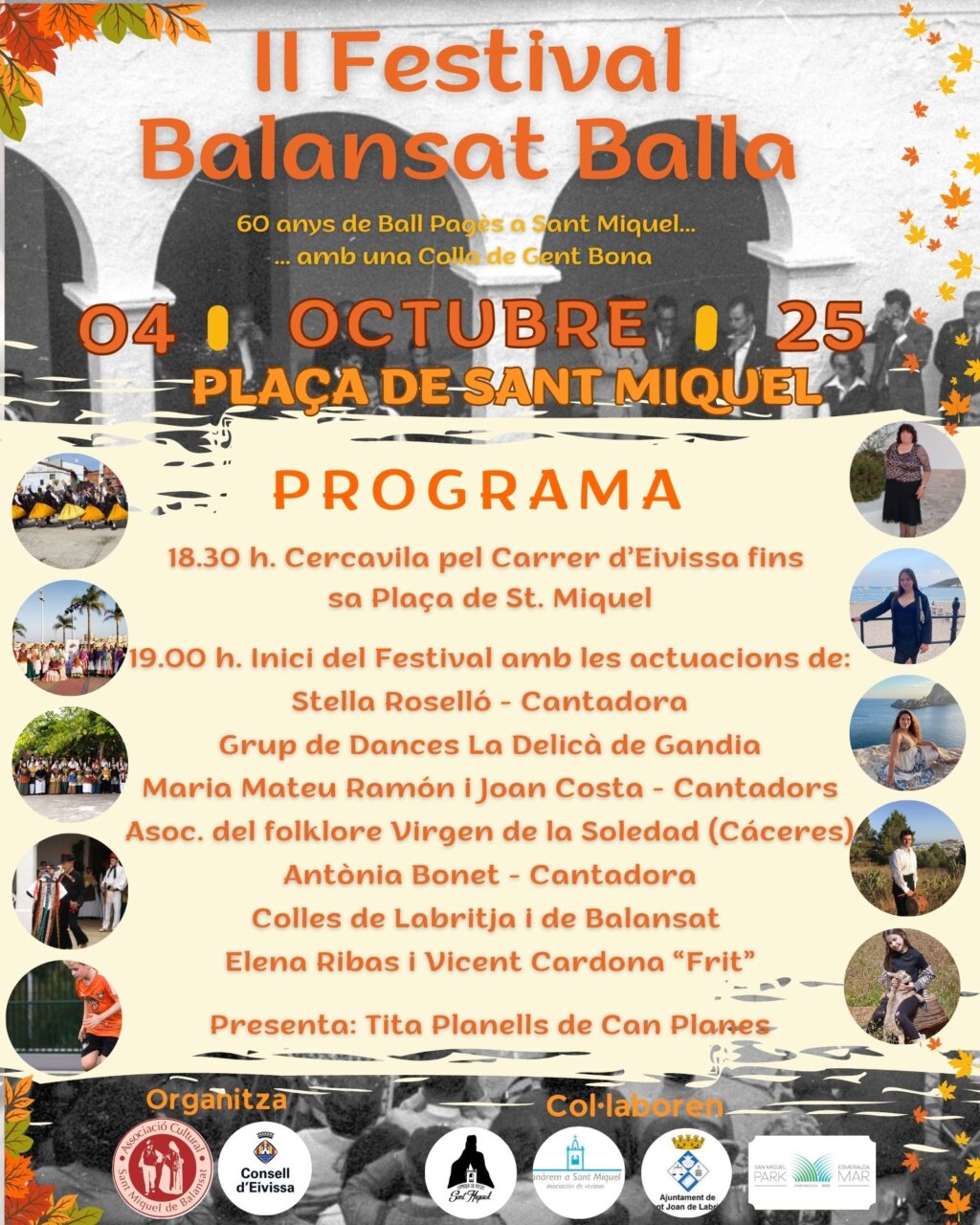 Cartel del II Festival Balansat Balla en Sant Miquel con detalles del evento.