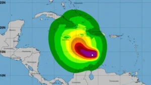 El radio de influencia de la onda tropical Melissa