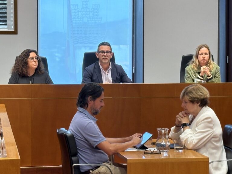 Reunión del pleno del Ayuntamiento de Ibiza discutiendo la emergencia por tormenta.