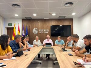 Reunión de coordinación en Sant Josep para evaluar daños por lluvias