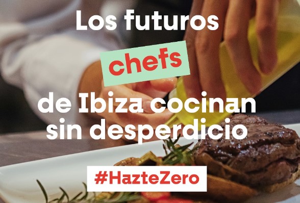Futuros chefs de Ibiza cocinando en un evento de Zero Food Waste