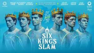 Cartel del torneo Six Kings Slam 2025 con tenistas destacados