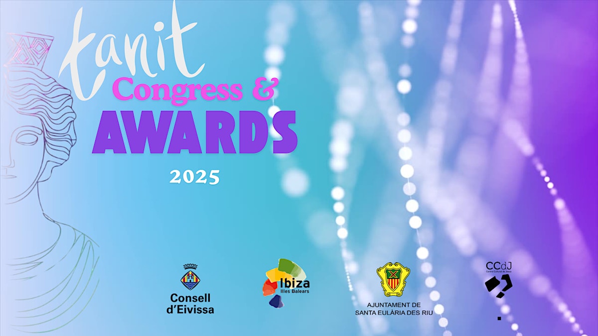 Cartel del Congreso y Premios Tanit Ibiza 2025 con logos de patrocinadores