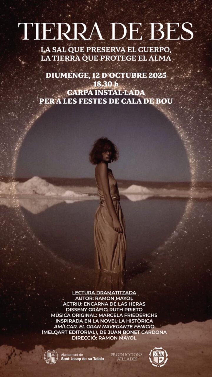 Cartel de la lectura dramatizada Tierra de Bes en Cala de Bou