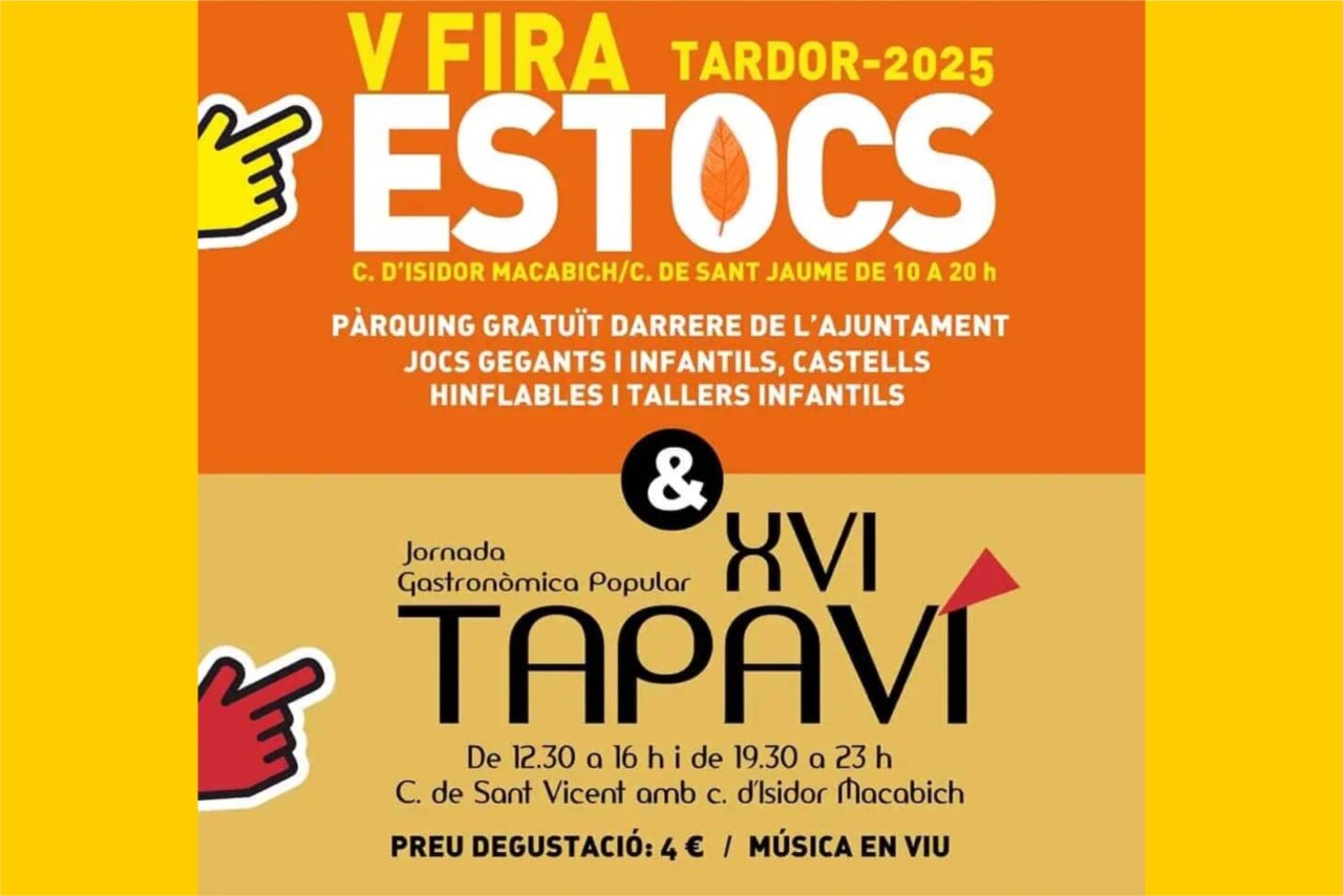 Cartel de la V Feria de Stocks y XVI Tapaví en Santa Eulalia
