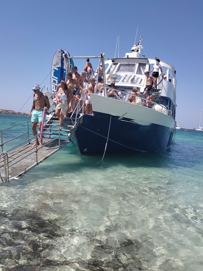 Imagen facilitada por el Govern de pasajeros descendiendo de una golondrina