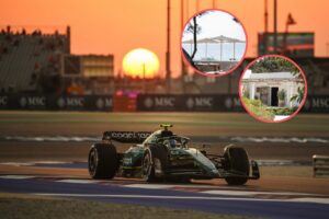 Coche de F1 e imágenes del chiringuito Casa Jondal