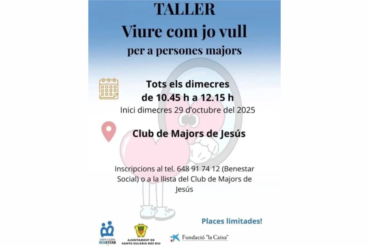 Taller “Vivir como yo quiero” – Bienestar y crecimiento personal para mayores