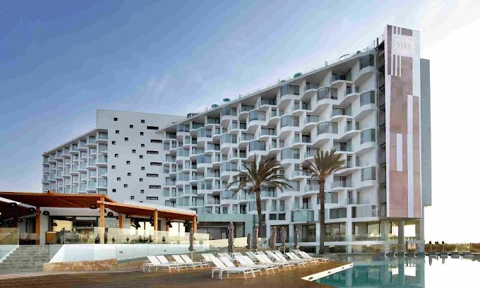 Facade of the maritime side of The Site Ibiza.