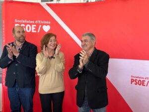Vicent Rosselló, Francina Armengol y Pep Marí 'Marge'.