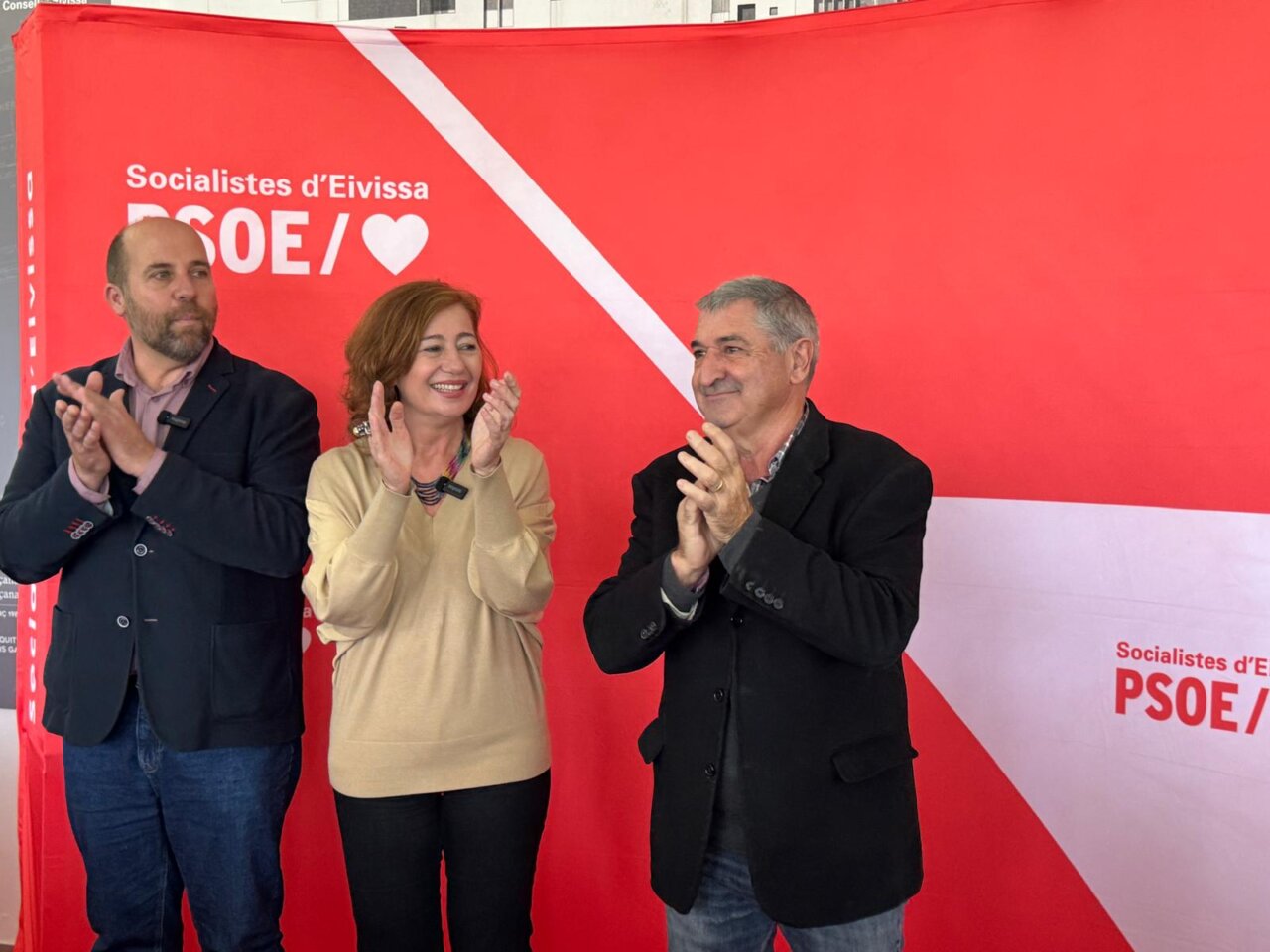 Vicent Rosselló, Francina Armengol y Pep Marí 'Marge'.