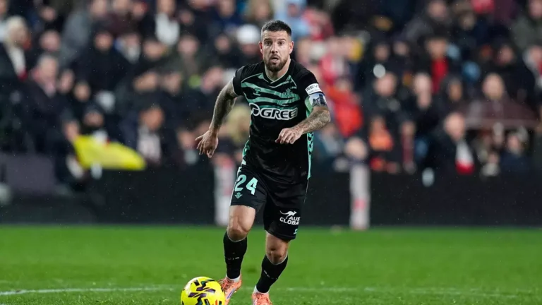 Aitor Ruibal, en su partido contra el Rayo Vallecano