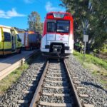Puente atribuye a un &laquo;agente externo&raquo; el choque de una gr&uacute;a contra un tren en Murcia