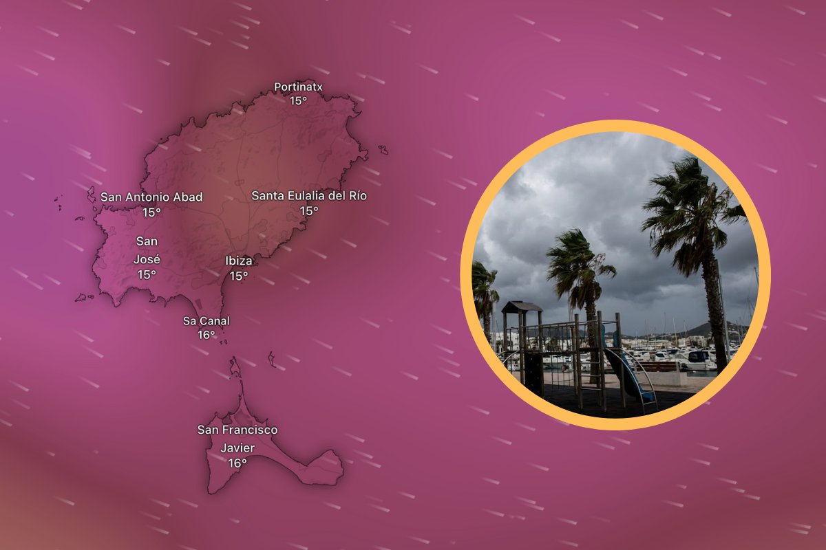 Municipios de Ibiza afectados por el viento extremo