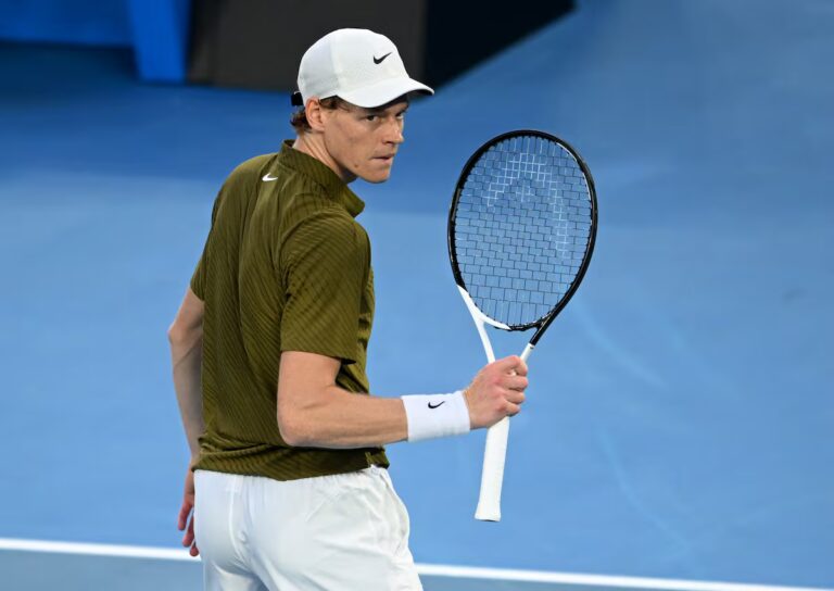 Jannik Sinner durante su encuentro ante Ben Shelton