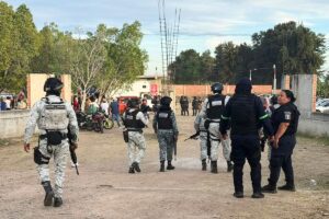 La Guardia Nacional en la zona del ataque armado en Salamanca Guanajuato