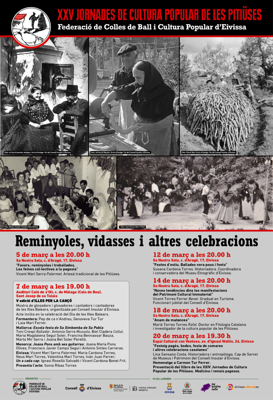 Programa de actividades de las XXV Jornadas de Cultura Popular de las Pitiusas