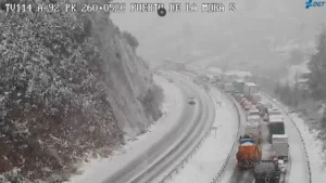 Nevada en el Puerto de la Mora