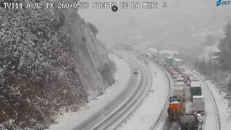 Nevada en el Puerto de la Mora