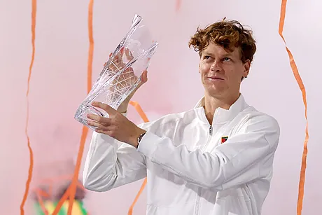 Jannik Sinner tras ganar el Masters 1.000 de Miami