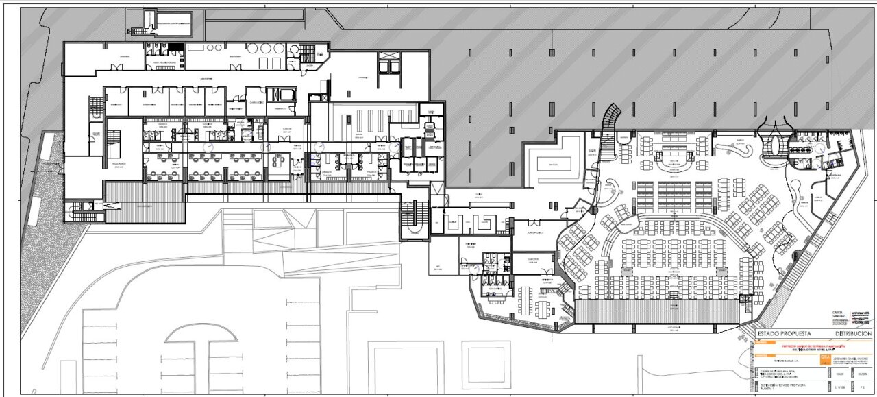 Plano del futuro L&iacute;o Ibiza en el Hotel Corso. 