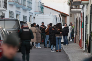 Vivienda en la que la Guardia Civil ha encontrado los restos óseos en Hornachos que se sospecha que corresponden a Francisca Cadenas