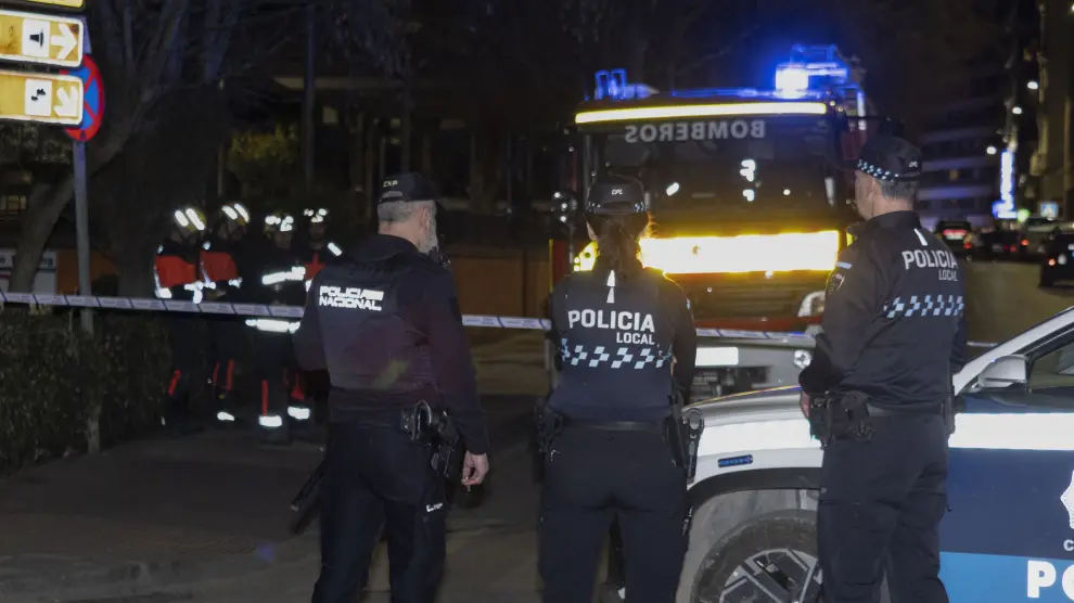 Zona acordonada por la Polic&iacute;a Nacional