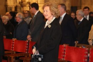 As&iacute; fue la llegada de la Reina Sof&iacute;a a la Catedral de Mallorca (Cr&eacute;dito: Europa Press)