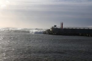 Imagen de archivo de un temporal marítimo.
